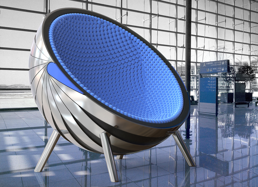 طراحی صندلی ویژه مسافران در فرودگاه ها